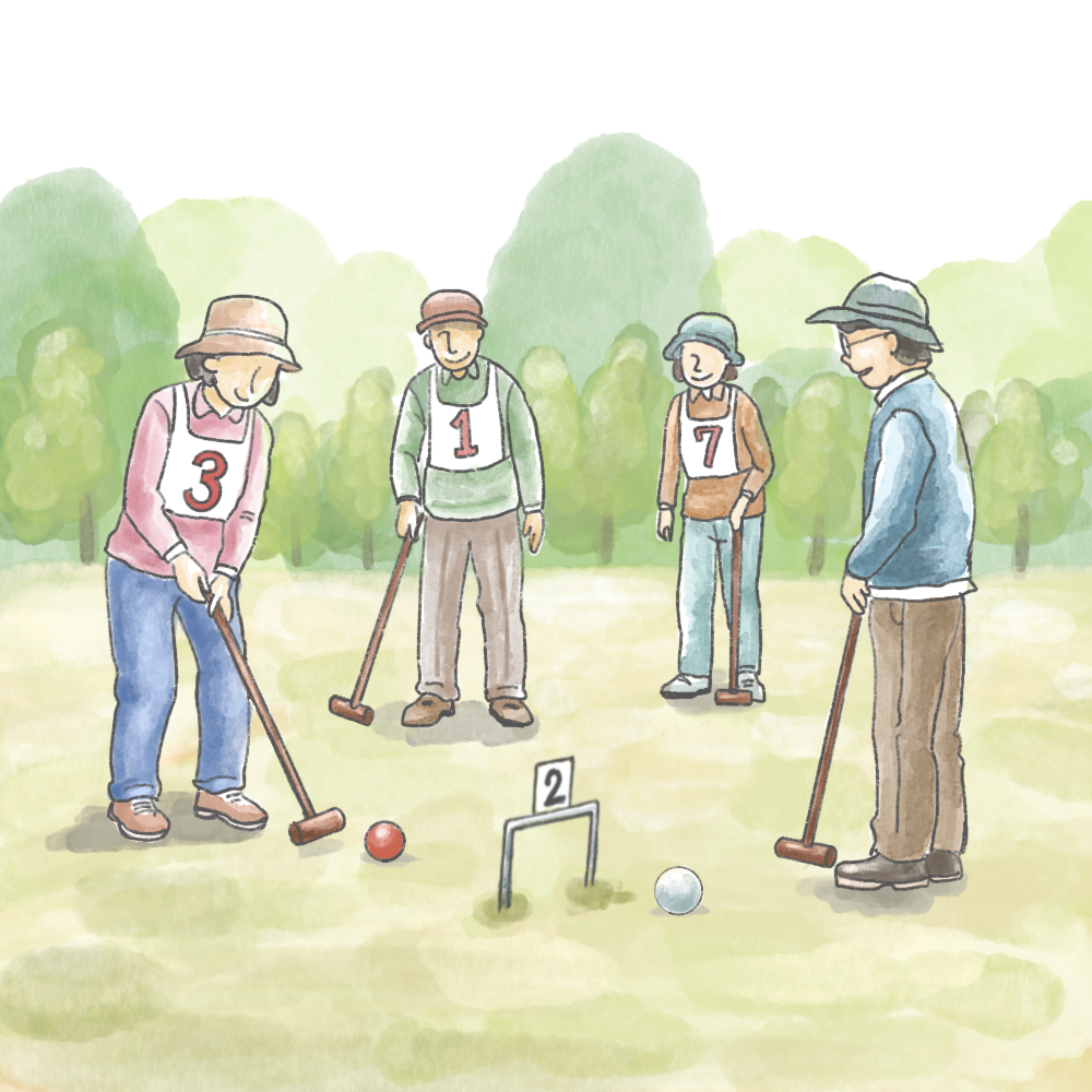 地域支援活動のイラスト
